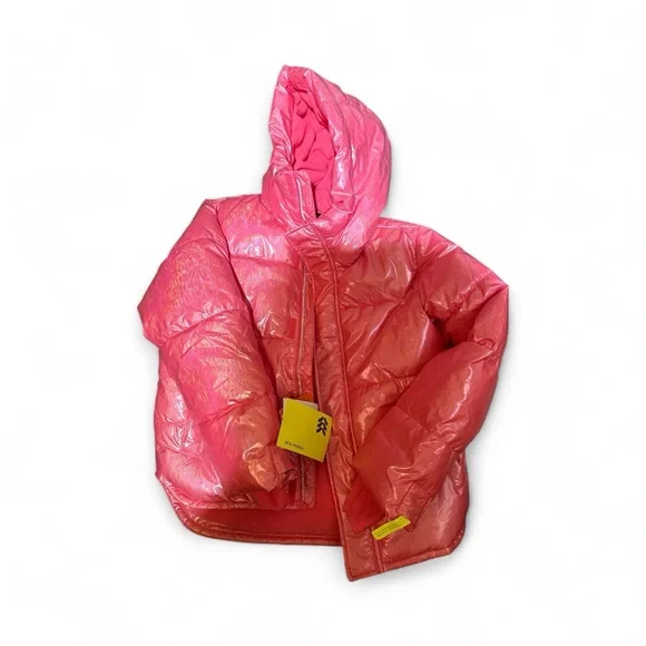 All in Motion Vibrant Pink Hooded Puffer Jacket - Picture 2 of 5